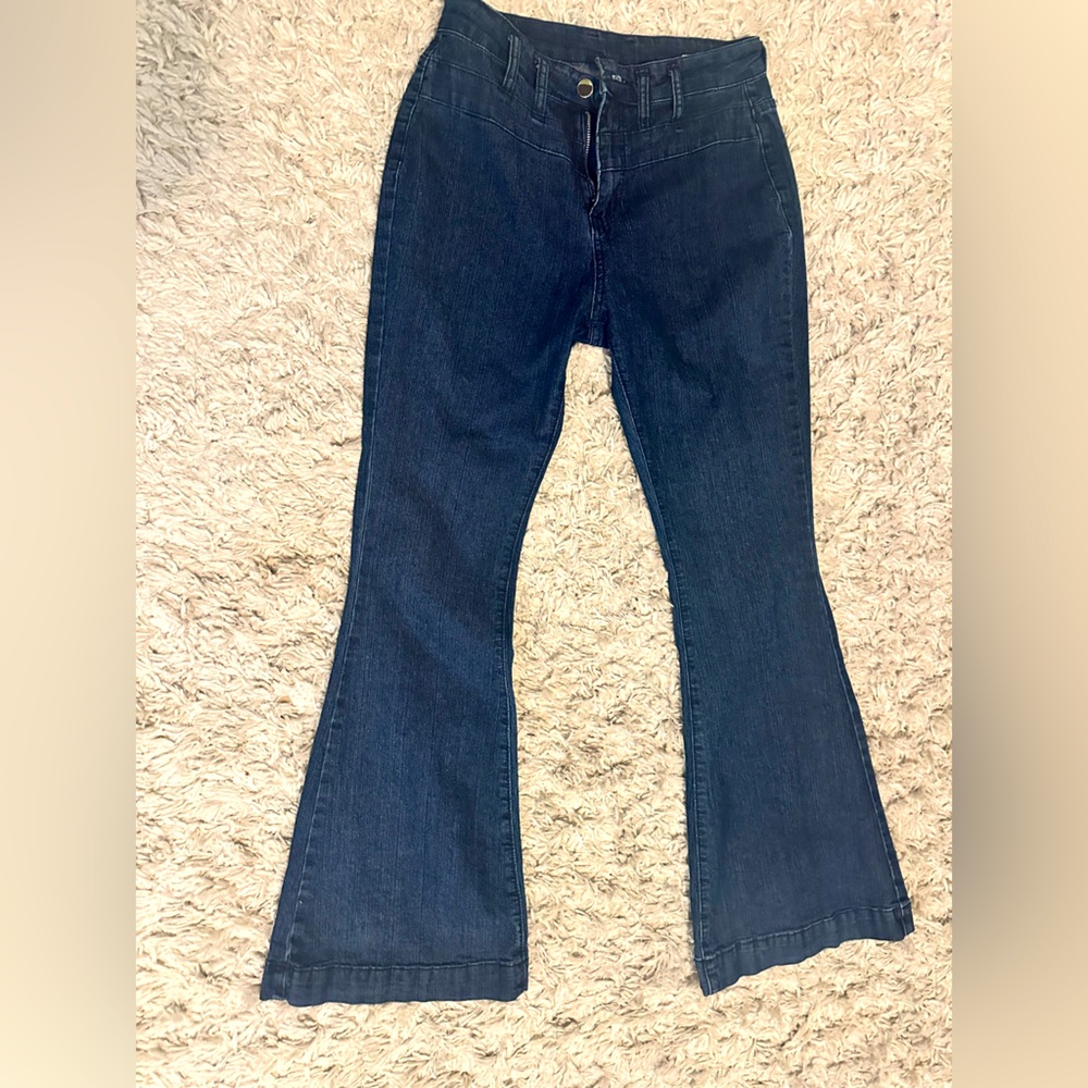 Women's Blue Flared Jeans